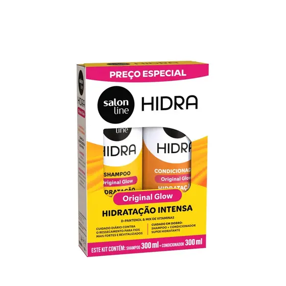 Kit Shampoo e Condicionador Hidra D-Pantenol e Mix de Vitaminas Salon Line 300ml
