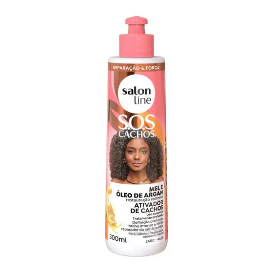 Ativador de Cachos SOS Cachos Mel Cachos Intensos Salon Line 300ml