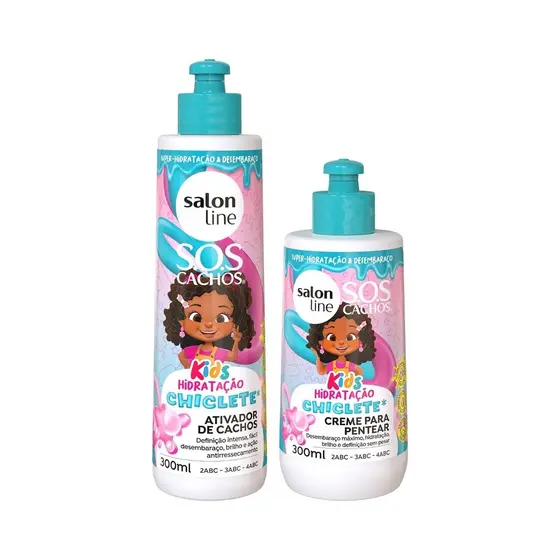 Kit SOS Cachos Ativador + Creme para Pentear Condicionante Chiclete