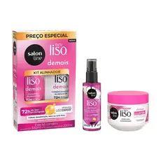 Kit Shampoo + Condicionador + Máscara + Óleo Multifuncional Meu Liso Demais