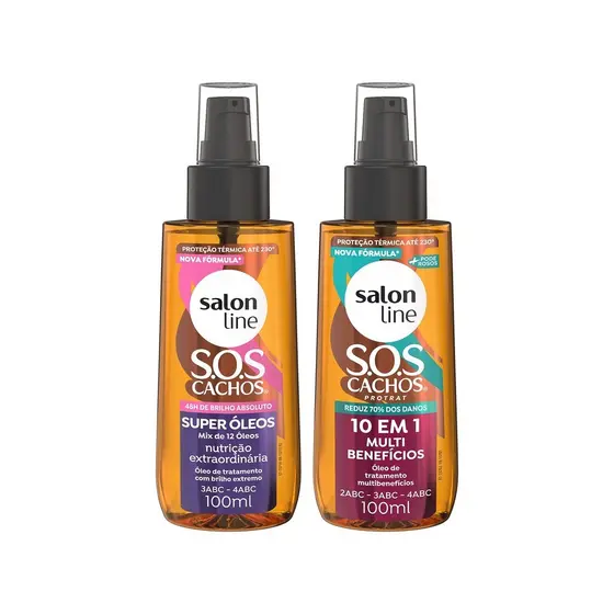 Kit 2 Óleos de Tratamento 100ml SOS Cachos Super Óleos e Multibenefícios