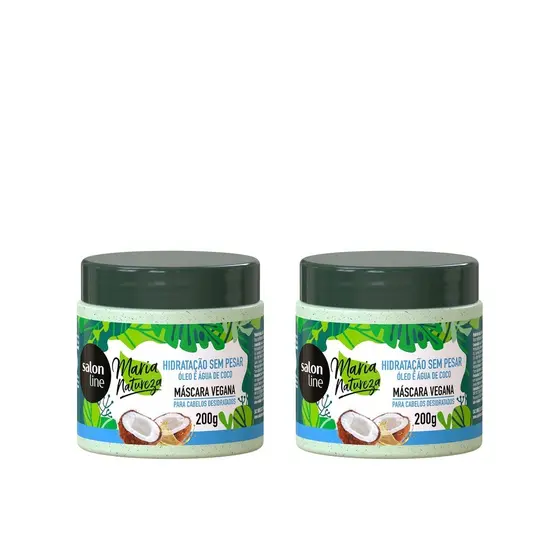Kit 2 Máscaras Maria Natureza Hidratação Sem Pesar Salon Line
