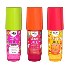 Kit com 3 Óleos de Tratamento Xêrosa Baunilha Doce, Glamour Chic e Vibes Pop