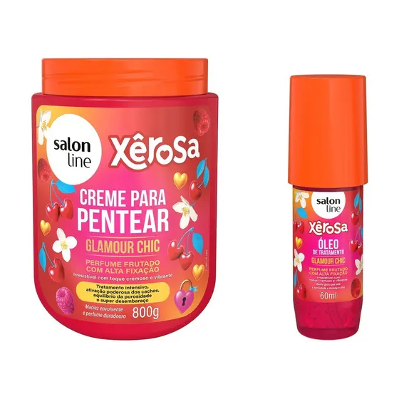 Kit Creme para Pentear + Óleo de Tratamento Xêrosa Glamour Chic