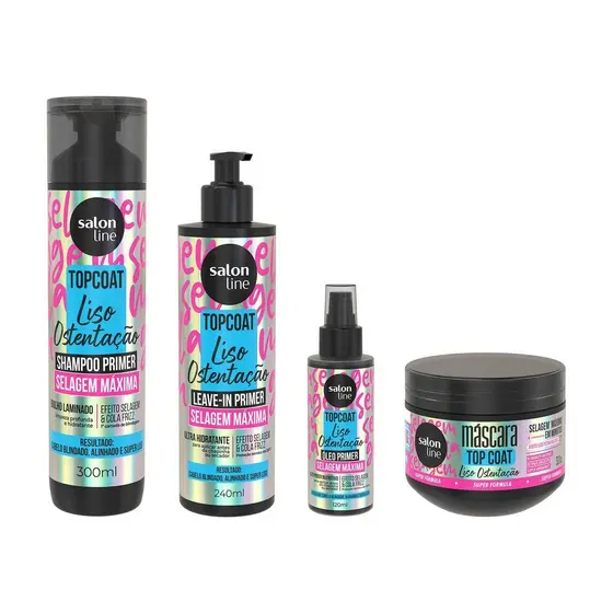 Kit Lavagem e Finalização Meu Liso Ostentação Top Coat