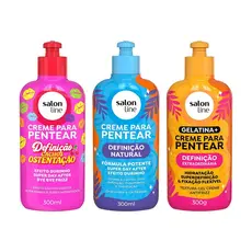 Kit Creme para Pentear Definição Natural, Extraordinária e Cachos Ostentação
