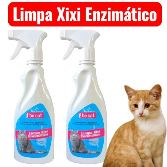 Kit 2 Limpa Xixi Enzimático Desmarca Território para Gatos - 500 Ml Cada –Be Dog.