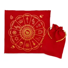 Toalha Roda Cigana + Saquinho Para Guardar Cartas De Tarô