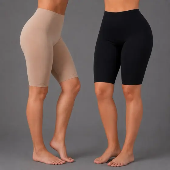 Kit 2 Bermuda Longa Até o Joelho Segunda Pele Short Anágua feminino Confortável Leve Combinete