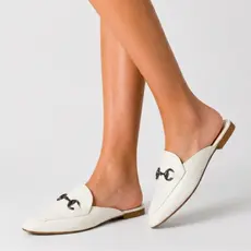 Sapatilha Mule Feminino com Enfeite Rasteira Moda Mule Bico Fino Confortável