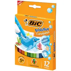 Caneta hidrográfica Evolution com 12 cores Bic