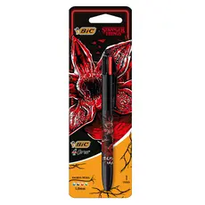 Caneta esferográfica 1.0 retrátil Stranger Things Hellfire 4 cores Bic