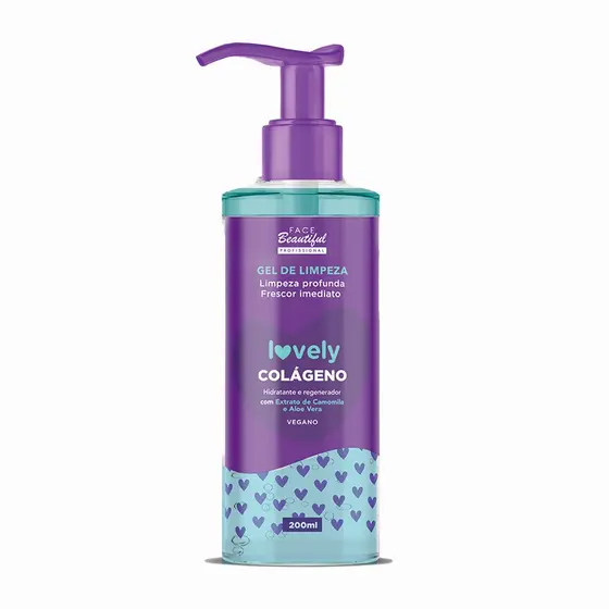 Gel de Limpeza Fácial Lovely Hidratante Face Beautiful 200ml