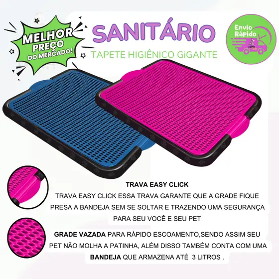 Tapete Sanitário Higiênico banheiro  Educador Canino Xixi pode Pet care lavável pronta entrega