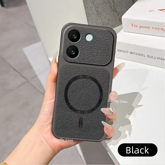 capinha é pra Xiaomi POCO X8 Pro Max Capa Magnética Caixa de telefone de couro luxuoso