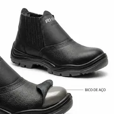 Botina De Segurança Bico de AÇO Em Couro de Trabalho