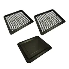 Kit 2 grelhas + 1 bandeja antiaderente air fryer Philco Pfr2200p E Britania Bfr2100p Bfr2300p Bfr2150rs