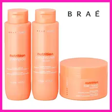 Braé Stages Nutrition Shampoo + Condicionador + Máscara (Nutrição intensa e regeneração da fibra capilar)