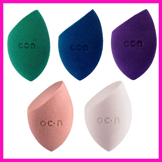 Océane Purple Esponja de Maquiagem Flat Blend (Use seca ou molhada para a maquiagem dos seus sonhos)