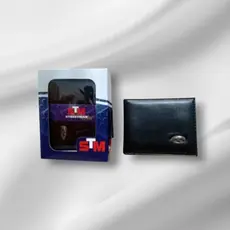 Carteira Masculina Sintético Lembranças Dia dos Pais Cor Preto Na Caixa