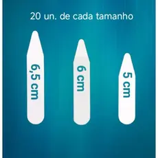Kit 60 Barbatanas/Paletas de Colarinho Para Camisa Social de Prolipropileno com 3 Tamanhos Diferentes Unissex