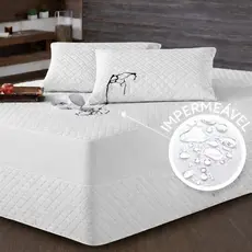 Protetor de Colchão Impermeável Cama Solteiro, Casal, Queen e King