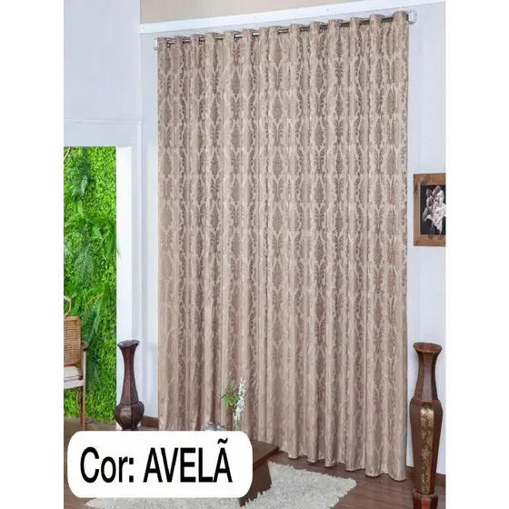 Cortina Jacquard Decoração 3.00 x 2.70 para Varão 28mm Promoção