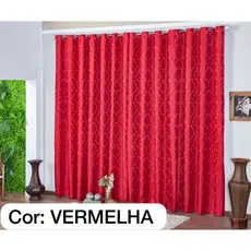 Cortina Jacquard Decoração 6.00 x 2.70 para Varão 28mm Promoção