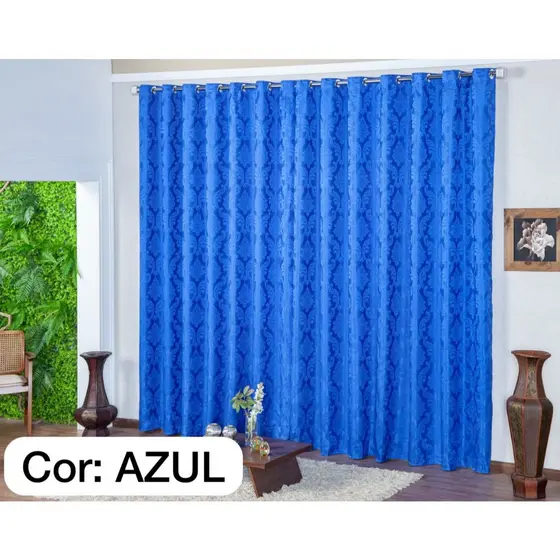 Cortina Jacquard Decoração 8.00 x 2.70 para Varão 28mm Promoção