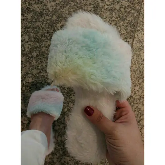 Pantufa de Pelúcia confortável,Chinelo de quatro Antiderrapantes Unisex 34 ao 42