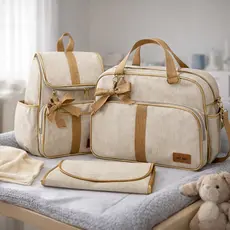 Kit Saida Maternidade Mochila + Bolsa + Trocador Menina CoresTérmico
