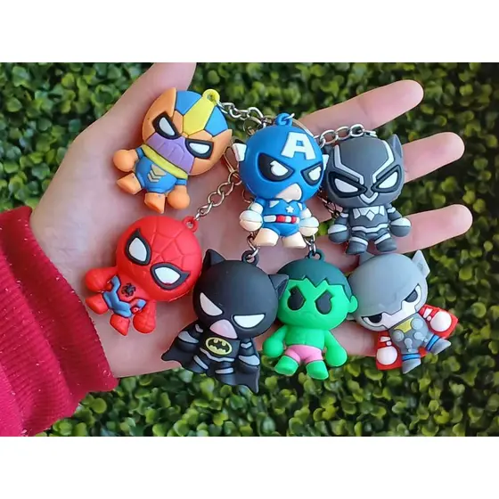 Chaveiro 3D Silicone/Borracha Personagens Marvel – Vingadores Super-Heróis