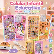 Brinquedo de Celular Infantil Musical aprendizagem oral kids educational toys (Inglês)