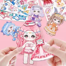 Brinquedo Magnético de Vestir Princesas Kawaii | Desenvolvimento Criativo para Meninas