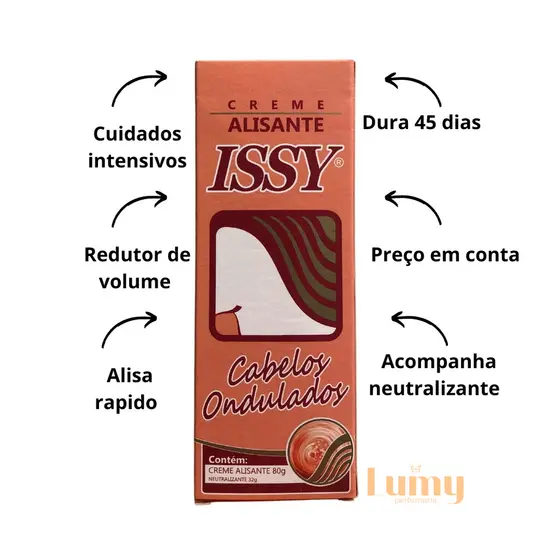 Creme Alisante Issy Ondulados  Cabelo Liso 80g