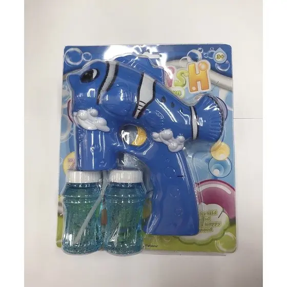 Arminha Pistola Lança Bolhas De Sabão Golfinho ,Nemo, Bombeiro com Led E Som