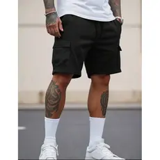 Bermuda Cargo Masculina Streetwear Sarja Bolsos Laterais - ENVIO IMEDIATO
