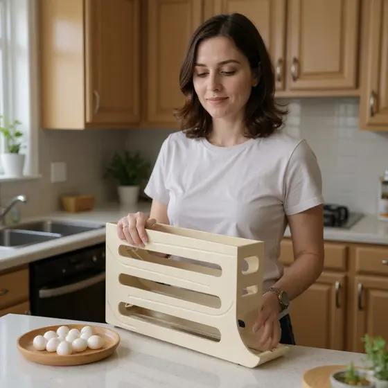 Porta Ovos Organizador Geladeira 4 Andares Suporte Bandeja Dispenser 24 ate 30 Ovos