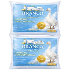 Travesseiros Premium Pluma de Ganso Hotel 70x50cm Macios Altos Luxo Antialérgicos Sono Confortável