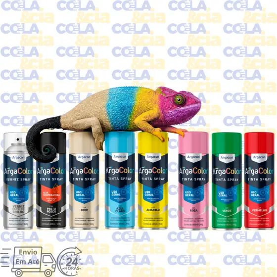 Tinta Spray Argacolor 400ml Uso Geral E Alta Temperatura Diversas Cores