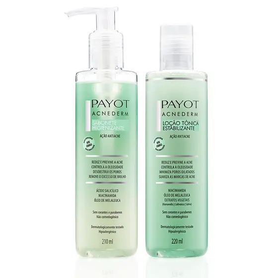 Kit Limpeza e Tonificação Acnederm Payot
