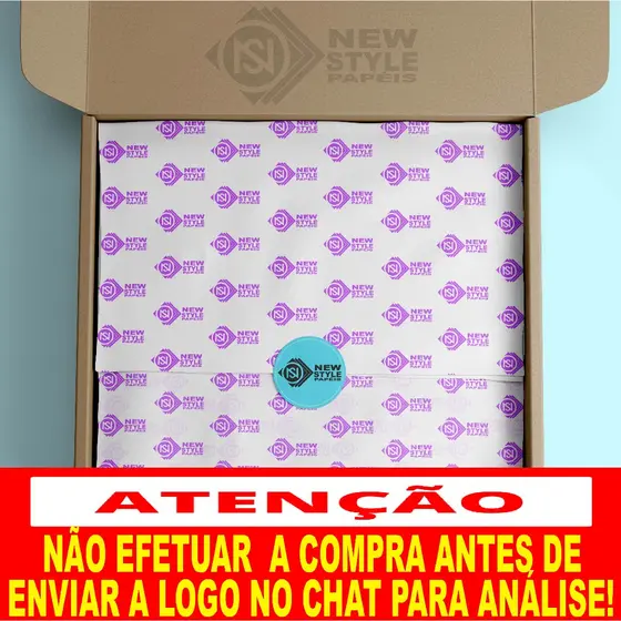 Papel seda 40X70 personalizado com sua LOGO