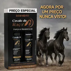 Kit shampoo e condicionador Antiqueda e crescimento acelerado Cavalo de Raça Promoção