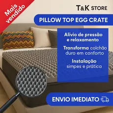 Pillow Top Massageador Colchonete Caixa De Ovo Casca Anti-escaras Casal D20 Alívio de dores musculares