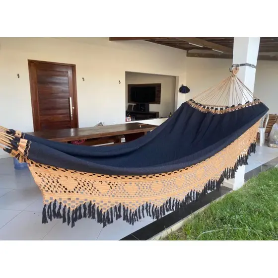 Rede De Dormir Descanso Bucho De Boi Luxo Artesanal gigante 4,5m - Envio Imediato - Luxo Para Casa