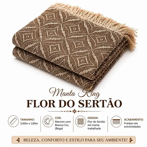 ￼Manta Para Sofá King Luxuosa Gigante 3,00M x 1,80 / 2,40 x 1,80 / 2,10 x 1,40 Decorativa Artesanal