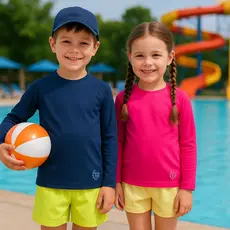 Kit 2 ou 3 Blusa Protetora UV 50+ Infantil Menina e Menino Blusa Proteção Solar Tamanho 4 ao 8 anos