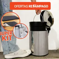 Lixeira Cesto Inox Pedal De Lixo Banheiro Cozinha Escritório 3 Litros e 5L Prata Aço Balde Removível