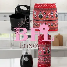 Jogo de Cozinha kit com 2 peças Capa Batedeira + Capa Liquidificador Estampado - Casa e Decoração.