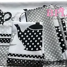 Jogo Americano 6 peças Estampado- Kit De Cozinha 6 Peças- Casa Decoração